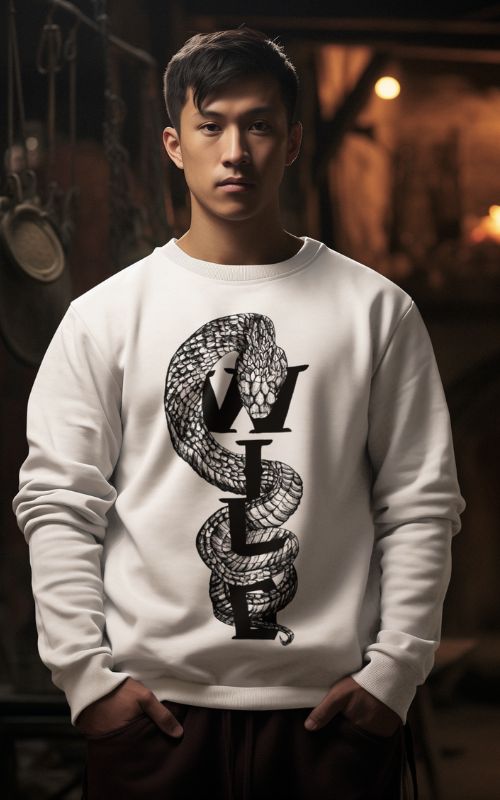 Custom Graphics Design Sweatshirt With Wild text and snake